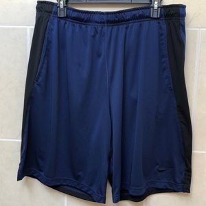 Nike Dri-Fit Mens Sz XXL Basketball Shorts Elastic Waist Swoosh Logo Blac…